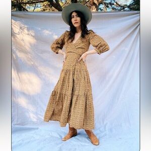 Christy Dawn Noah Wrap dress calico marigold organic size xs